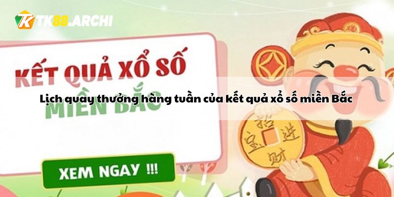 Lịch quay thưởng hàng tuần của kết quả xổ số miền Bắc 