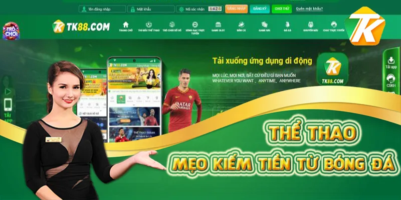 Mẹo kiếm tiền từ bóng đá TK88